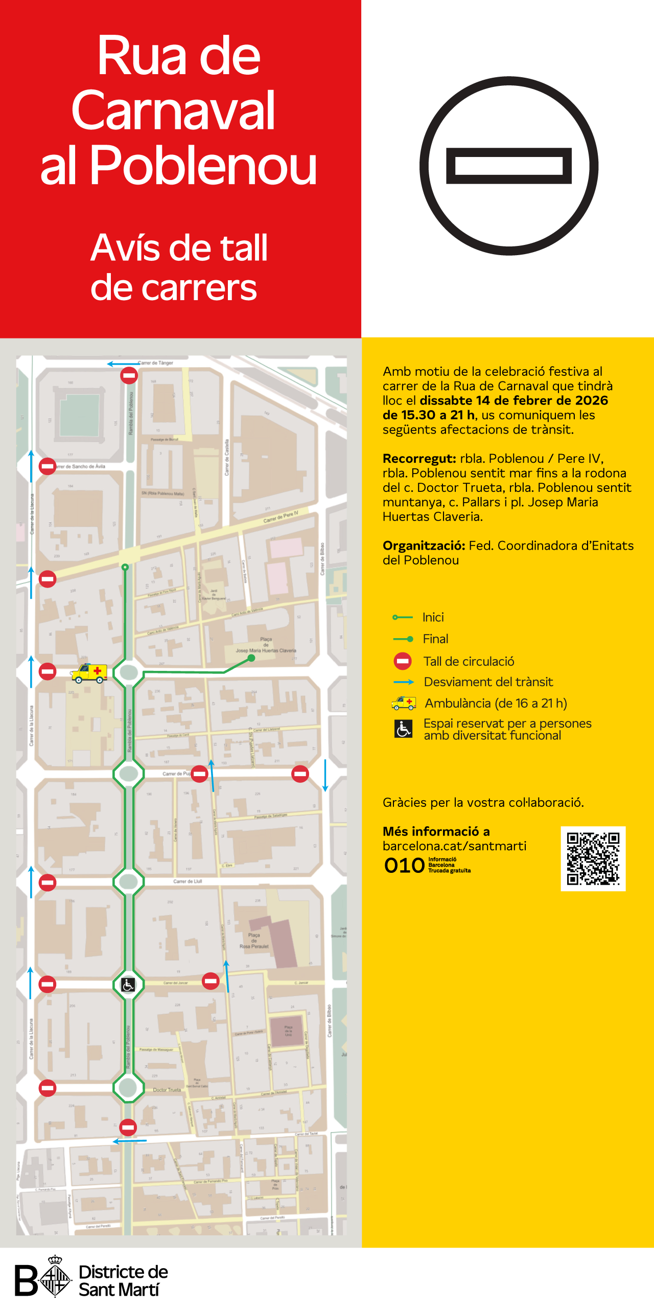 rua carnaval poblenou 2026 avis escala